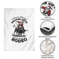 Funny Black Santa Cowboy Bull Rider Christmas Garden Flag I Do Not Deliver Gifts I Rodeo - Wonder Print Shop