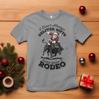 Funny Black Santa Cowboy Bull Rider Christmas T Shirt I Do Not Deliver Gifts I Rodeo - Wonder Print Shop