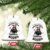 Funny Black Santa Cowboy Bull Rider Christmas Ceramic Ornament I Do Not Deliver Gifts I Rodeo - Wonder Print Shop