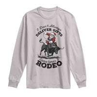 Funny Black Santa Cowboy Bull Rider Christmas Long Sleeve Shirt I Do Not Deliver Gifts I Rodeo - Wonder Print Shop