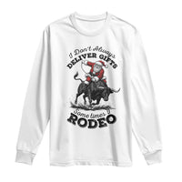 Funny Black Santa Cowboy Bull Rider Christmas Long Sleeve Shirt I Do Not Deliver Gifts I Rodeo - Wonder Print Shop