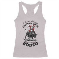 Funny Black Santa Cowboy Bull Rider Christmas Racerback Tank Top I Do Not Deliver Gifts I Rodeo - Wonder Print Shop