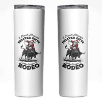 Funny Black Santa Cowboy Bull Rider Christmas Skinny Tumbler I Do Not Deliver Gifts I Rodeo - Wonder Print Shop