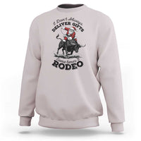 Funny Black Santa Cowboy Bull Rider Christmas Sweatshirt I Do Not Deliver Gifts I Rodeo - Wonder Print Shop