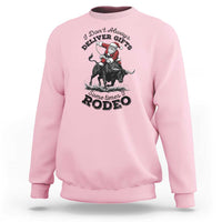 Funny Black Santa Cowboy Bull Rider Christmas Sweatshirt I Do Not Deliver Gifts I Rodeo - Wonder Print Shop