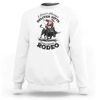 Funny Black Santa Cowboy Bull Rider Christmas Sweatshirt I Do Not Deliver Gifts I Rodeo - Wonder Print Shop