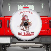 Funny Santa Pitbull Christmas Spare Tire Cover I Deliver Gifts No Bull - Wonder Print Shop