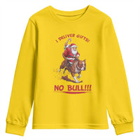 Funny Santa Pitbull Christmas Youth Sweatshirt I Deliver Gifts No Bull - Wonder Print Shop