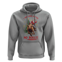 Funny Black Santa Bull Riding Christmas Hoodie I Deliver Gifts No Bull - Wonder Print Shop
