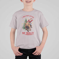 Funny Black Santa Bull Riding Christmas T Shirt For Kid I Deliver Gifts No Bull - Wonder Print Shop