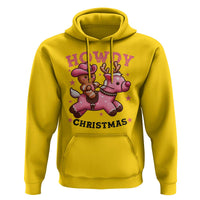 Howdy Christmas Hoodie Funny Gingerbread Cowboy Riding Reindeer Gift For Girl - Wonder Print Shop