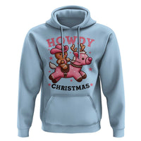 Howdy Christmas Hoodie Funny Gingerbread Cowboy Riding Reindeer Gift For Girl - Wonder Print Shop