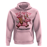 Howdy Christmas Hoodie Funny Gingerbread Cowboy Riding Reindeer Gift For Girl - Wonder Print Shop