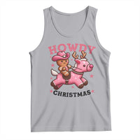 Howdy Christmas Tank Top Funny Gingerbread Cowboy Riding Reindeer Gift For Girl - Wonder Print Shop