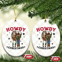 Funny Nutcracker Cowboy Howdy Christmas Ceramic Ornament Western Holiday Gift - Wonder Print Shop