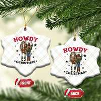 Funny Nutcracker Cowboy Howdy Christmas Ceramic Ornament Western Holiday Gift - Wonder Print Shop