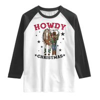 Funny Nutcracker Cowboy Howdy Christmas Raglan Shirt Western Holiday Gift - Wonder Print Shop