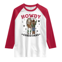 Funny Nutcracker Cowboy Howdy Christmas Raglan Shirt Western Holiday Gift - Wonder Print Shop