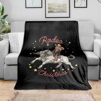 Funny Nutcracker Bull Riding Rodeo Christmas Throw Blanket Western Holiday Gift - Wonder Print Shop