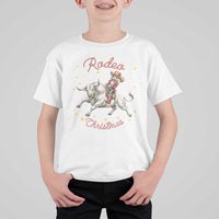 Funny Nutcracker Bull Riding Rodeo Christmas T Shirt For Kid Western Holiday Gift - Wonder Print Shop