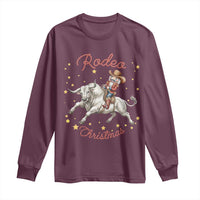 Funny Nutcracker Bull Riding Rodeo Christmas Long Sleeve Shirt Western Holiday Gift - Wonder Print Shop