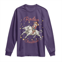 Funny Nutcracker Bull Riding Rodeo Christmas Long Sleeve Shirt Western Holiday Gift - Wonder Print Shop