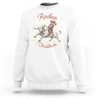 Funny Nutcracker Bull Riding Rodeo Christmas Sweatshirt Western Holiday Gift - Wonder Print Shop