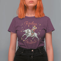 Funny Nutcracker Bull Riding Rodeo Christmas T Shirt For Women Western Holiday Gift - Wonder Print Shop