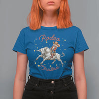 Funny Nutcracker Bull Riding Rodeo Christmas T Shirt For Women Western Holiday Gift - Wonder Print Shop