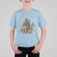 Funny Nutcracker Riding Horse T Shirt For Kid Western Life Christmas Gift - Wonder Print Shop