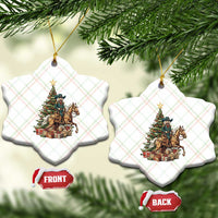 Funny Nutcracker Riding Horse Ceramic Ornament Western Life Christmas Gift - Wonder Print Shop
