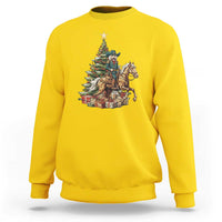 Funny Nutcracker Riding Horse Sweatshirt Western Life Christmas Gift - Wonder Print Shop