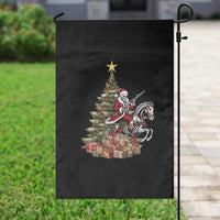 Outlaw Cowboy On Skeleton Horse Garden Flag Dark Western Christmas - Wonder Print Shop