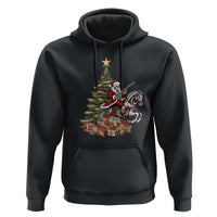 Outlaw Cowboy On Skeleton Horse Hoodie Dark Western Christmas - undefined