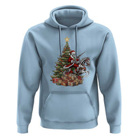 Outlaw Cowboy On Skeleton Horse Hoodie Dark Western Christmas - undefined