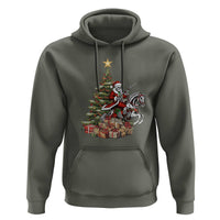 Outlaw Cowboy On Skeleton Horse Hoodie Dark Western Christmas - undefined