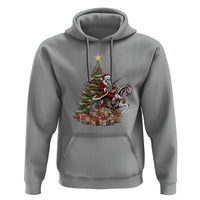 Outlaw Cowboy On Skeleton Horse Hoodie Dark Western Christmas - undefined