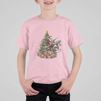 Outlaw Cowboy On Skeleton Horse T Shirt For Kid Dark Western Christmas - Wonder Print Shop