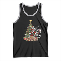 Outlaw Cowboy On Skeleton Horse Tank Top Dark Western Christmas - Wonder Print Shop