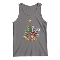 Outlaw Cowboy On Skeleton Horse Tank Top Dark Western Christmas - Wonder Print Shop