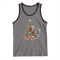 Outlaw Cowboy On Skeleton Horse Tank Top Dark Western Christmas - Wonder Print Shop