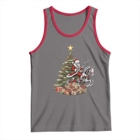 Outlaw Cowboy On Skeleton Horse Tank Top Dark Western Christmas - Wonder Print Shop