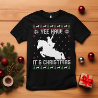 Yee Haw It Is Christmas T Shirt Funny Ugly Xmas Rodeo Gift For Cowgirl - Wonder Print Shop