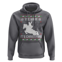 Yee Haw It Is Christmas Hoodie Funny Ugly Xmas Rodeo Gift For Cowgirl - Wonder Print Shop