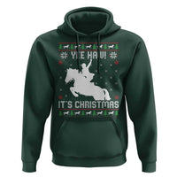 Yee Haw It Is Christmas Hoodie Funny Ugly Xmas Rodeo Gift For Cowgirl - Wonder Print Shop