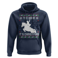 Yee Haw It Is Christmas Hoodie Funny Ugly Xmas Rodeo Gift For Cowgirl - Wonder Print Shop