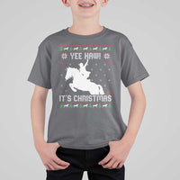 Yee Haw It Is Christmas T Shirt For Kid Funny Ugly Xmas Rodeo Gift For Cowgirl - Wonder Print Shop