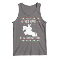 Yee Haw It Is Christmas Tank Top Funny Ugly Xmas Rodeo Gift For Cowgirl - Wonder Print Shop