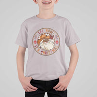 Yee Haw It Is Christmas T Shirt For Kid Funny Black Santa Cowboy - Wonder Print Shop