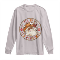 Yee Haw It Is Christmas Long Sleeve Shirt Funny Black Santa Cowboy - Wonder Print Shop